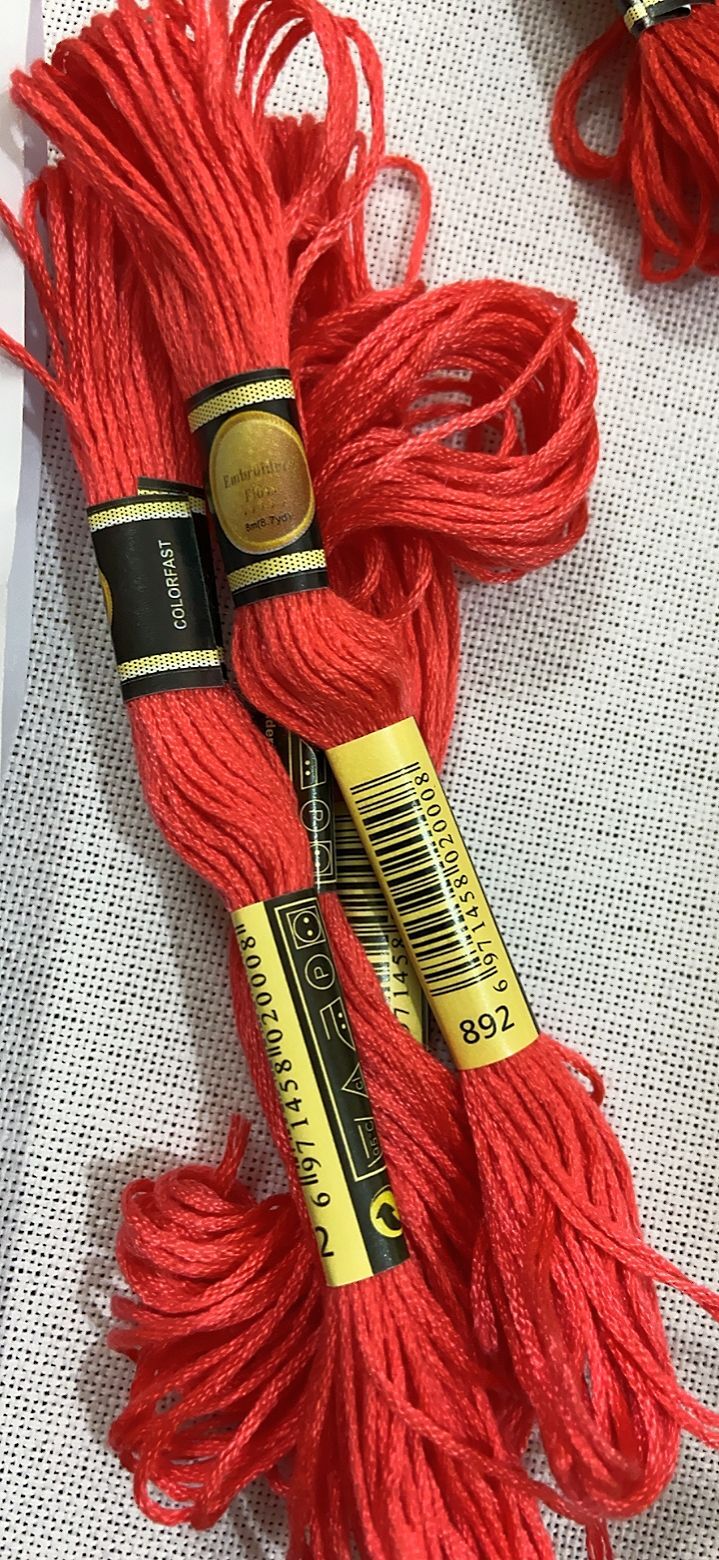 Dmc Floss Set - クロスステッチ刺embroideryフロスセット,初心者向け,DIYクラフト,ブレスレットクラフト,8mかせ,レインボー,繰り返しなし,dmc,コード892, 10個