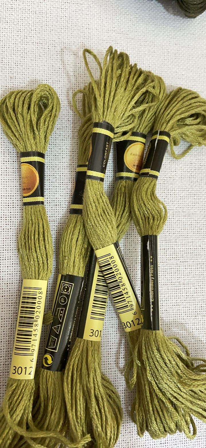 Dmc Floss Set - クロスステッチ刺embroideryフロスセット,初心者向け,DIY,リピートなし,レインボーDMC 3012, 10個
