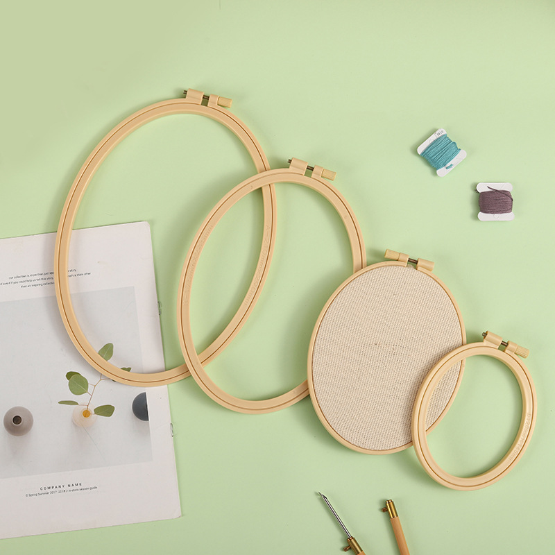 Embroidery Hooping - 1 個 DIY 針仕事クロスステッチフープマシンプラスチックフレーム刺繍リングラウンドループハンド家庭用縫製ニードルツール