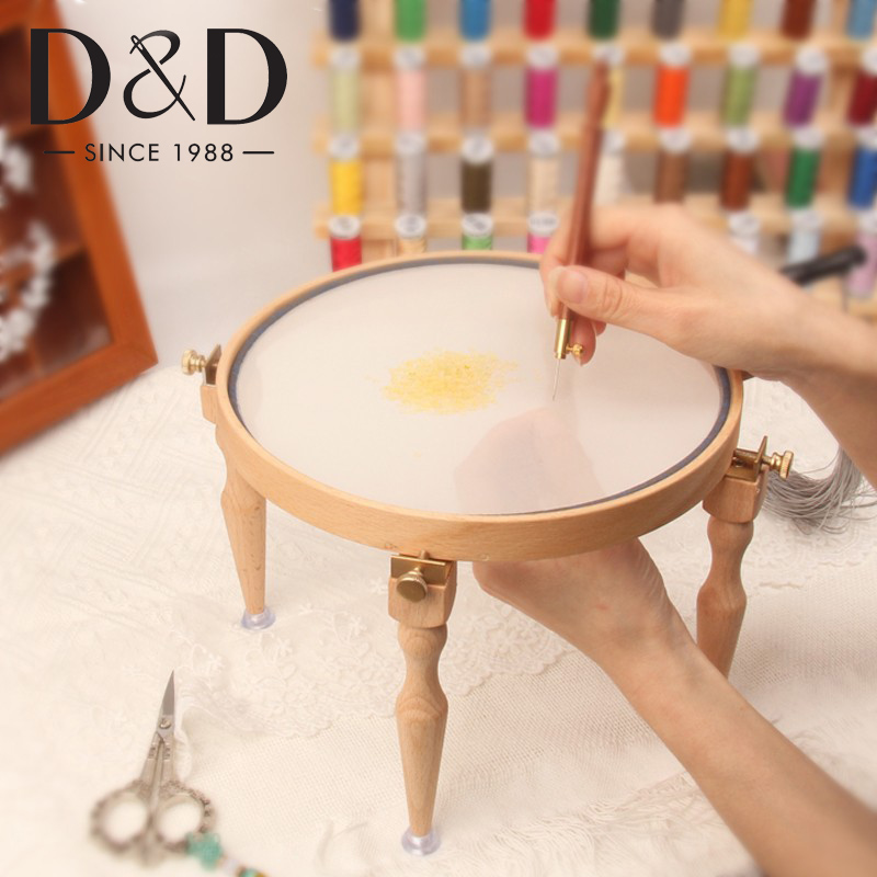 Embroidery Removal - 3/4 個調整可能なポータブル木製刺繍フープスタンド手作りクロスステッチフープセット刺繍リングフレーム刺繍ツール