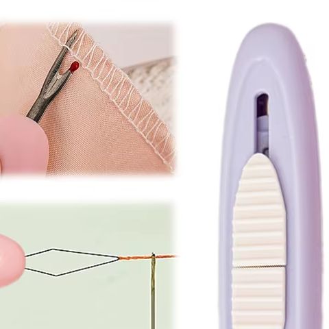 Embroidery Removal - 2 in 1 針通し器とシームリッパー、2 in 1