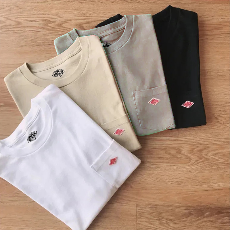 Embroidery Icon - 2025 春夏ホット販売ファッション男性女性純粋な綿小さなアイコン刺繍 Tシャツ半袖 Tシャツシンプルな固体ポケット