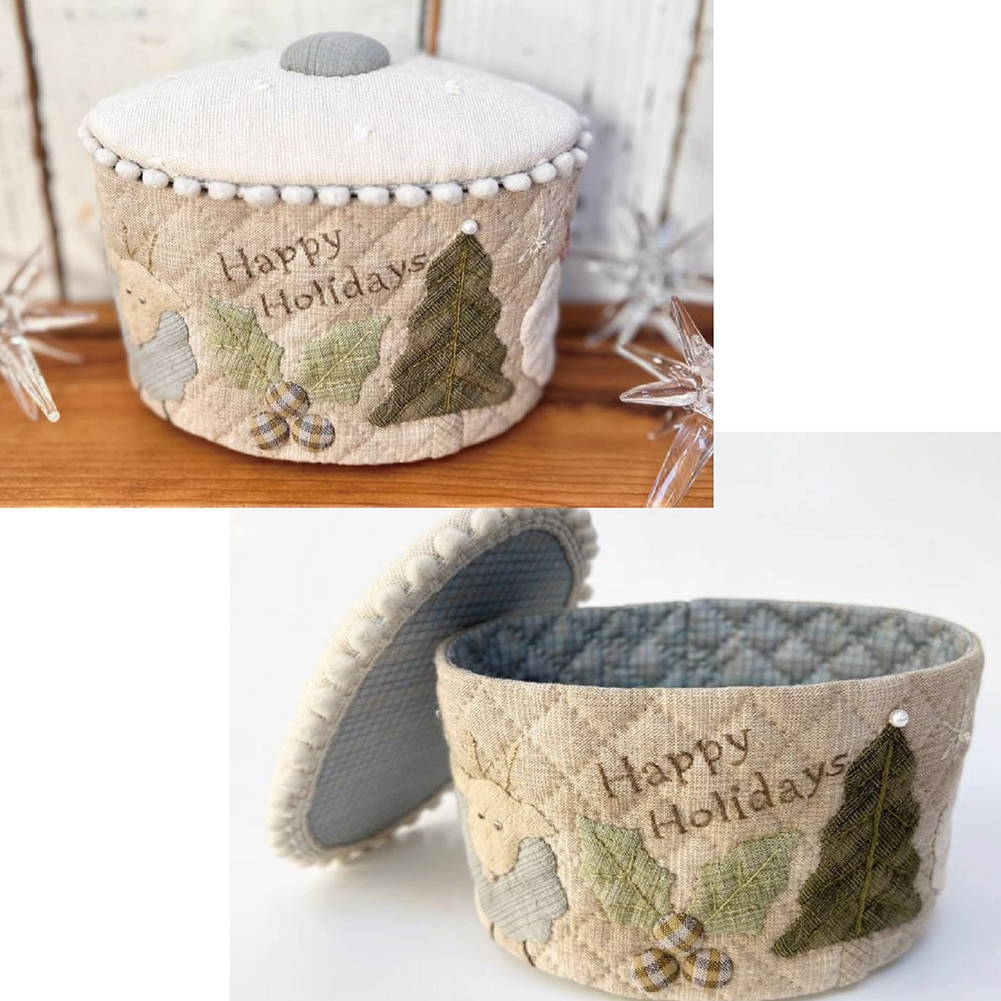 Embroidery Xmas Kits - クリスマスバスケット作り、DIY縫製ツール、プロのパッチワーク用のキルティングテンプレートステンシル