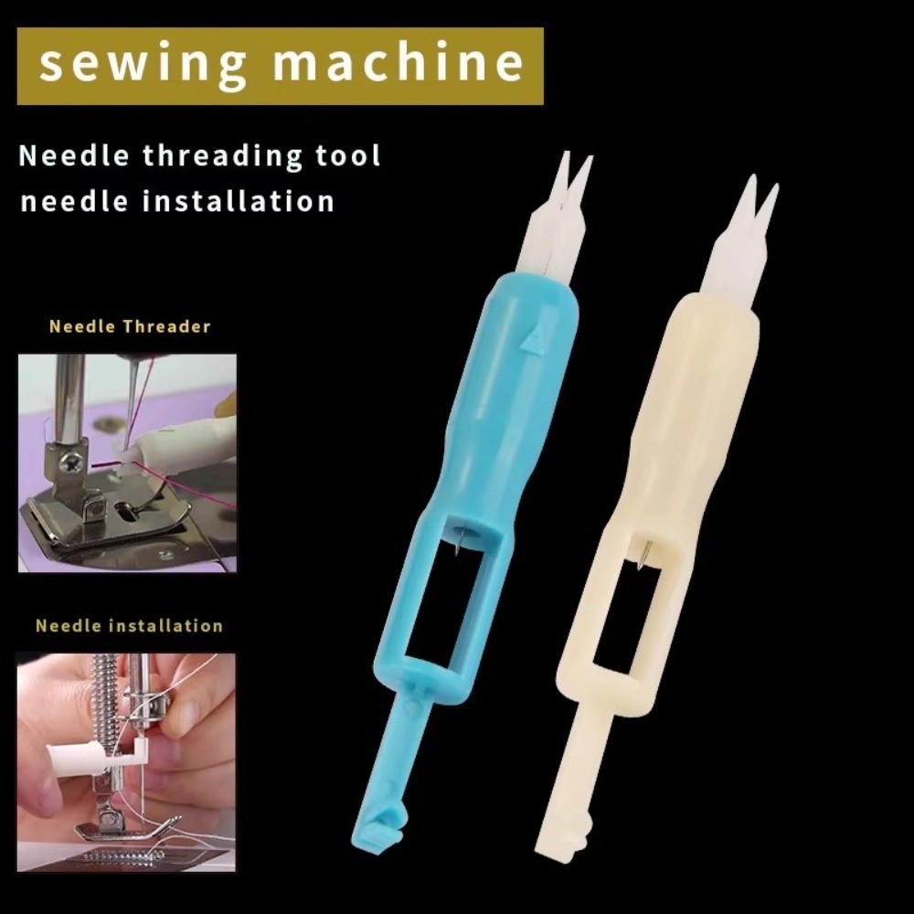 Embroidery Cross Stitch Patterns - 1/2個入り 手芸用自動針通し器 プラスチックハンドル DIY糸通しツール 針通しツール 刺繍ステッチ外し器
