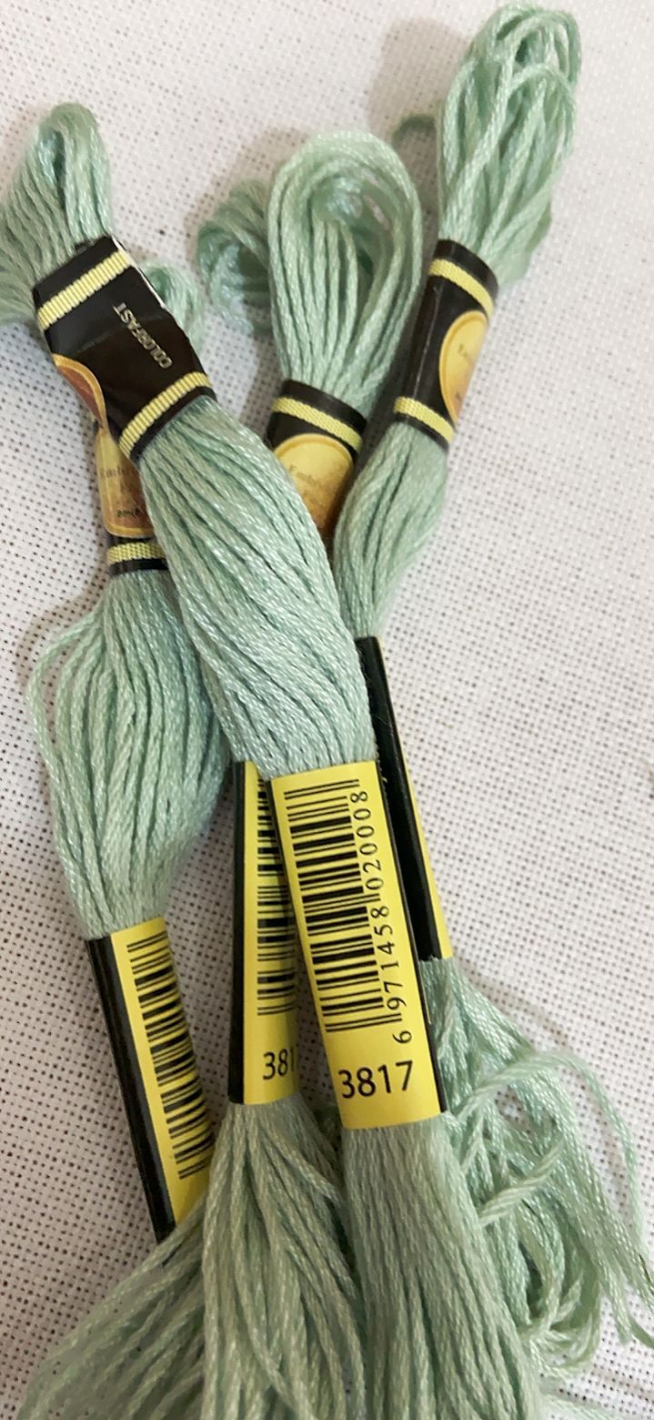 Dmc Floss Set - クロスステッチ刺embroideryフロスセット,初心者向け,日曜大工,ブレスレット,8mかせ,繰り返しなし,レインボーdmc 3817, 10個,笑
