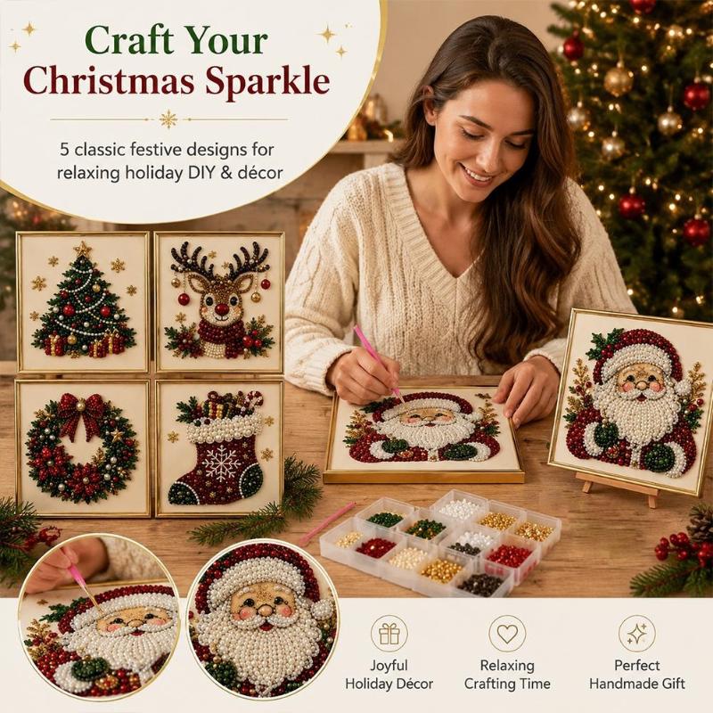 1個入り 5D DIY ウォールデコレーション クリスマス  - Embroidery Xmas Kits のレビューと価格