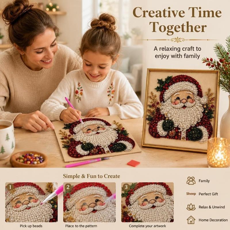1個入り 5D DIY ウォールデコレーション クリスマス  - Embroidery Xmas Kits のレビューと価格