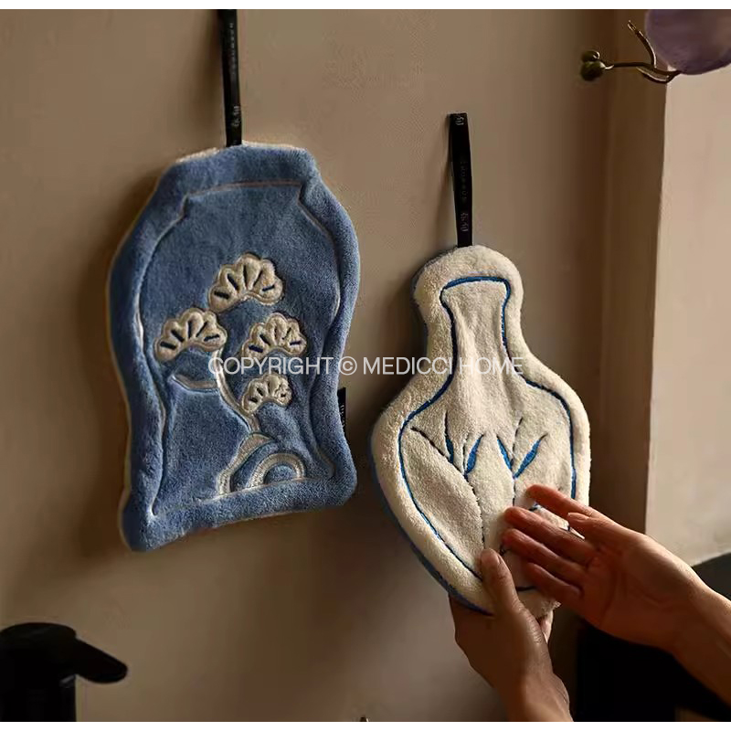 メディッチホーム日本の松の木刺embroideryハンドタオ - Embroidery Unique Design のレビューと価格