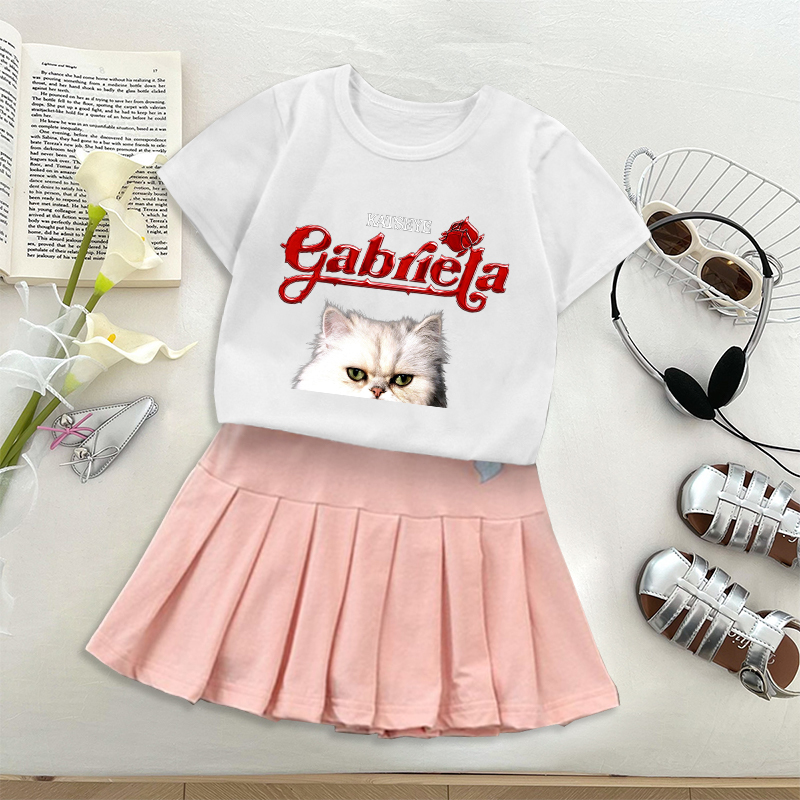 ファッションK-POP K-KATSEYE Tシャツプリーツ - Embroidery Skirt のレビューと価格