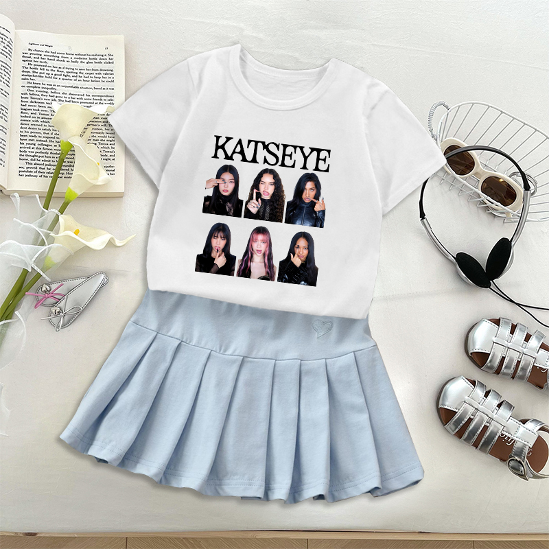 ファッションK-POP K-KATSEYE Tシャツプリーツ - Embroidery Skirt のレビューと価格