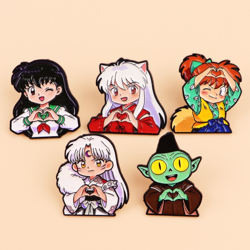 かわいいオオカミ耳ファンタジーキャラクターハートジェスチャー - Embroidery Wallpaper のレビューと価格