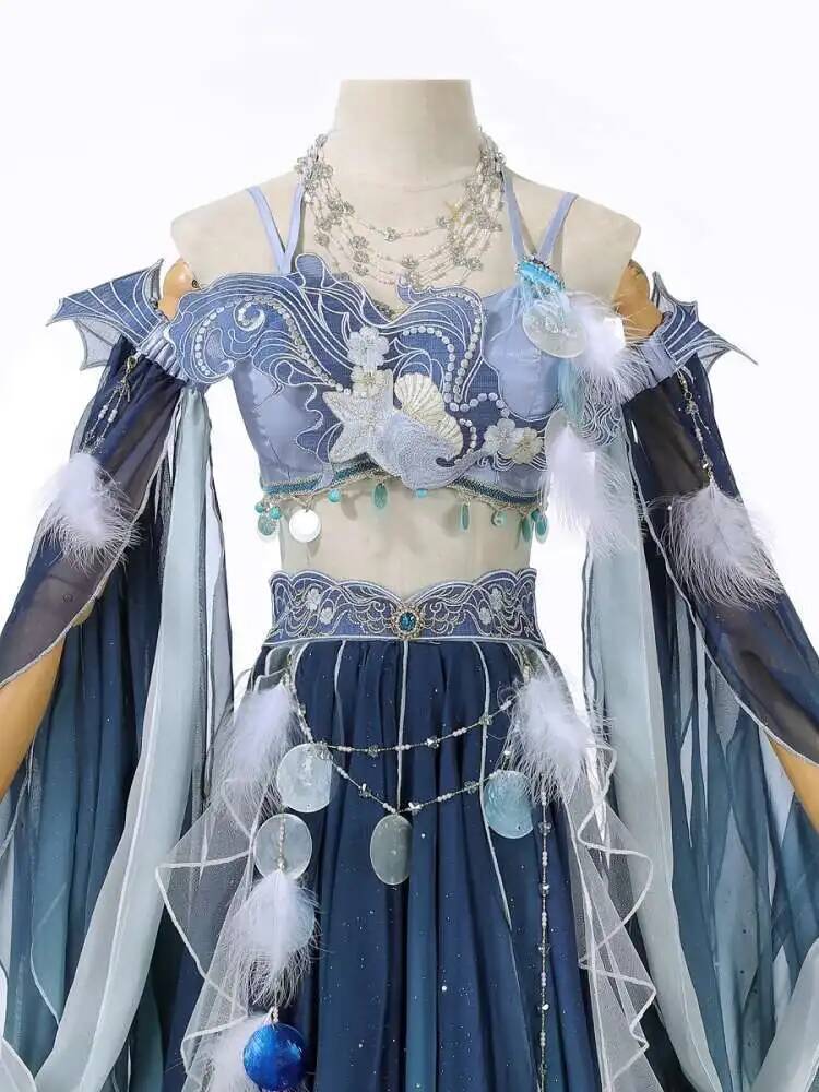 エキゾチックなブルードレス重い刺繍漢要素妖精春夏西洋風古代衣 - Embroidery Skirt のレビューと価格