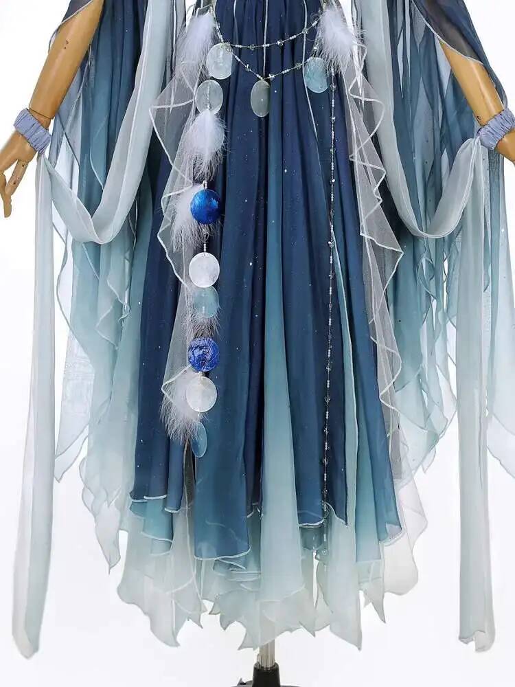 エキゾチックなブルードレス重い刺繍漢要素妖精春夏西洋風古代衣 - Embroidery Skirt のレビューと価格