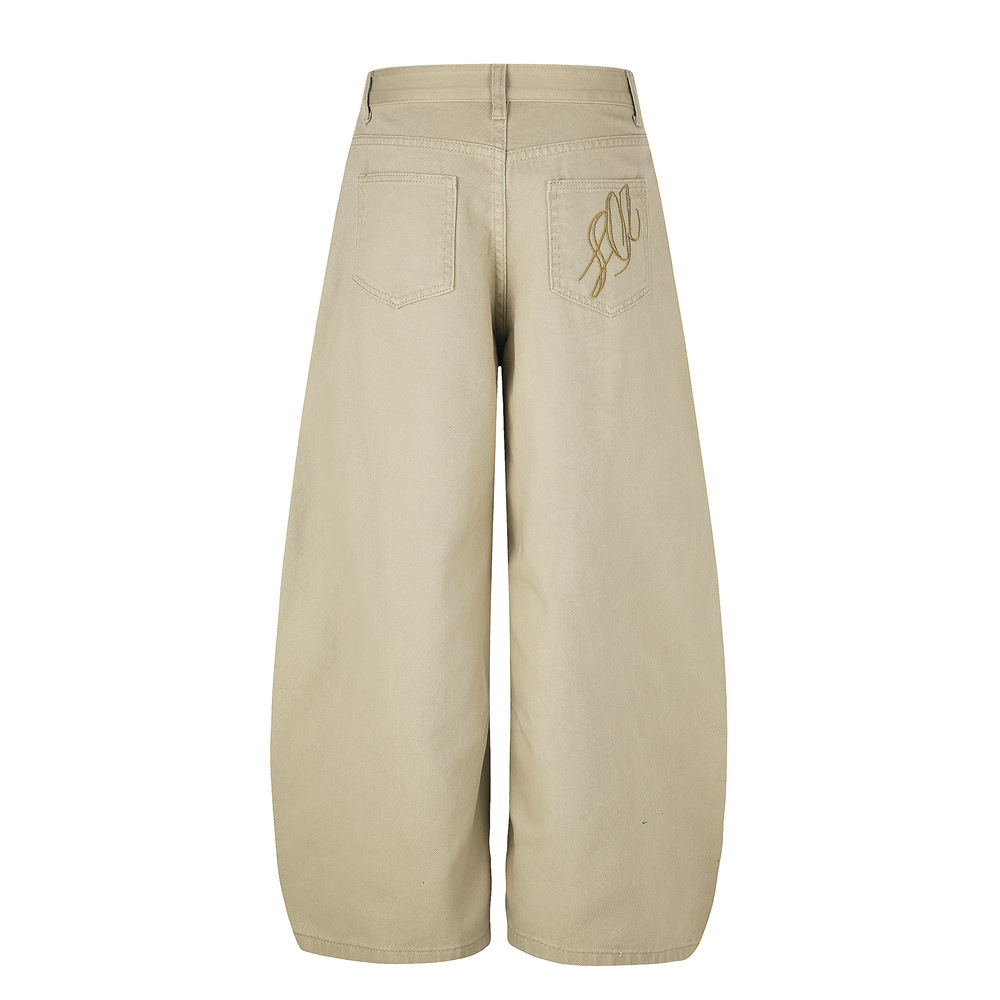 MWJLPWQ ルーズフィットカーブレッグパンツ男性用ハイス - Embroidery Unique Design のレビューと価格