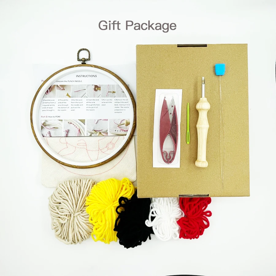 糸付きクリスマスパンチ針キット,初心者向け,日曜大工,針仕事 - Embroidery Xmas Kits のレビューと価格