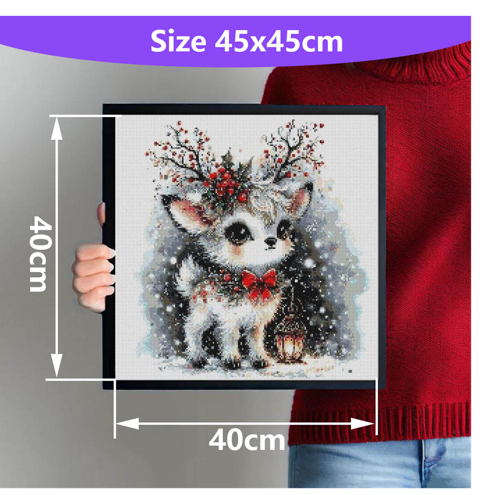 フルドリルダイヤモンド刺繍絵画クロスステッチキット白い赤ちゃ - Embroidery Xmas Kits のレビューと価格
