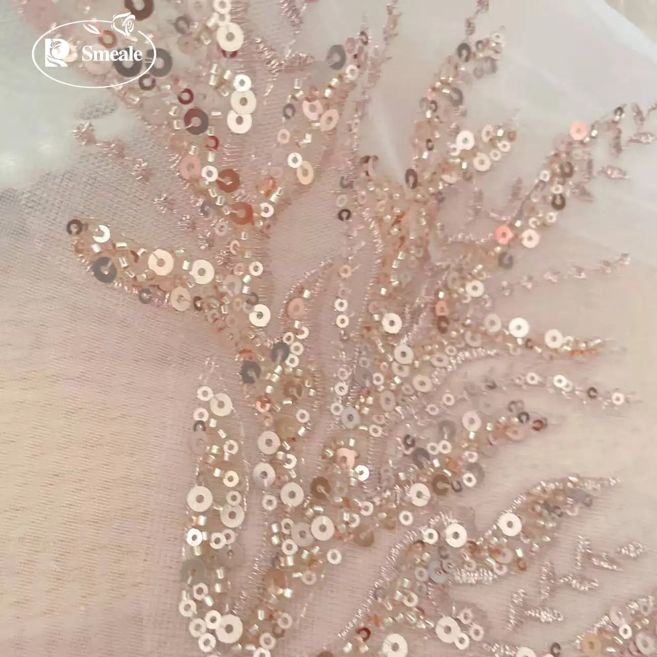5ペア-2ペア。ローズゴールドのスパンコールチューブビーズ刺 - Embroidery Flower Pattern のレビューと価格