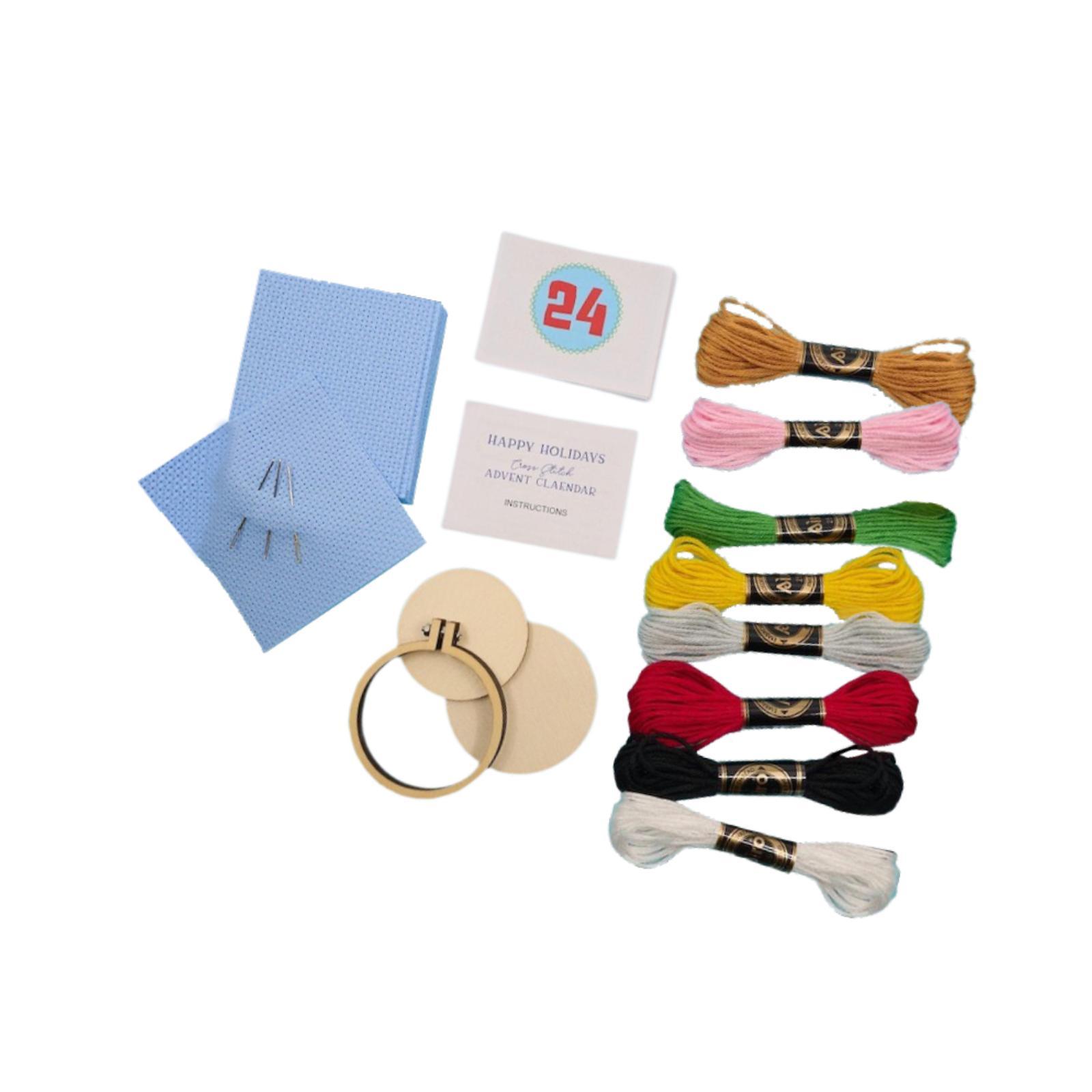 クリスマスアドベントカレンダー、クリスマス刺繍キット、DIY - Embroidery Xmas Kits のレビューと価格