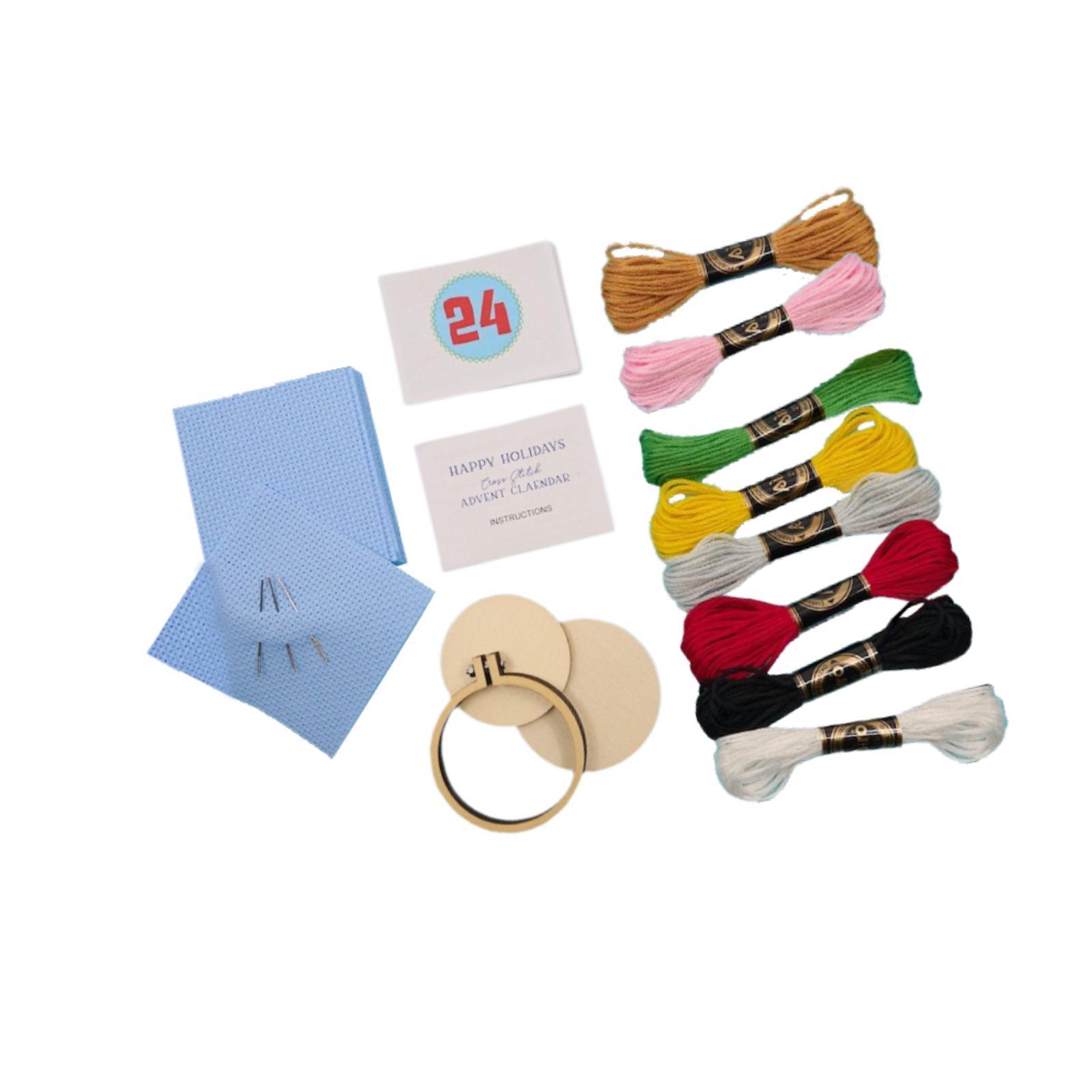 クリスマスアドベントカレンダー、クリスマス刺繍キット、DIY - Embroidery Xmas Kits のレビューと価格