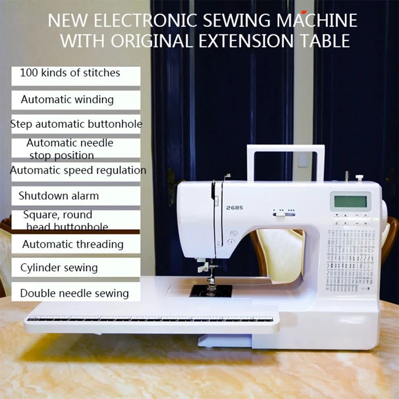 1PC 家庭用電気液晶ディスプレイミシン 220V/36W  - Embroidery Chain Stitch のレビューと価格