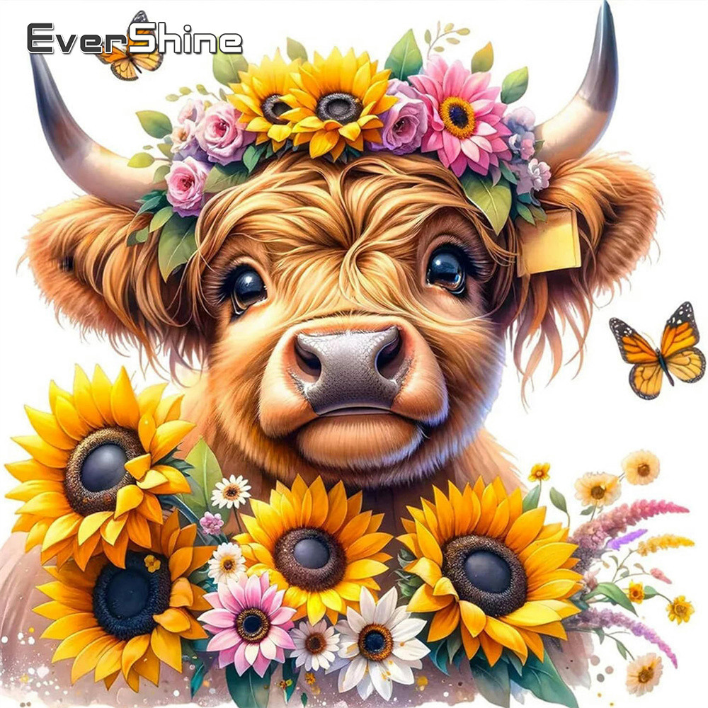 Evershine カウントクロスステッチ牛動物デザインプリ - Embroidery Unique Design のレビューと価格