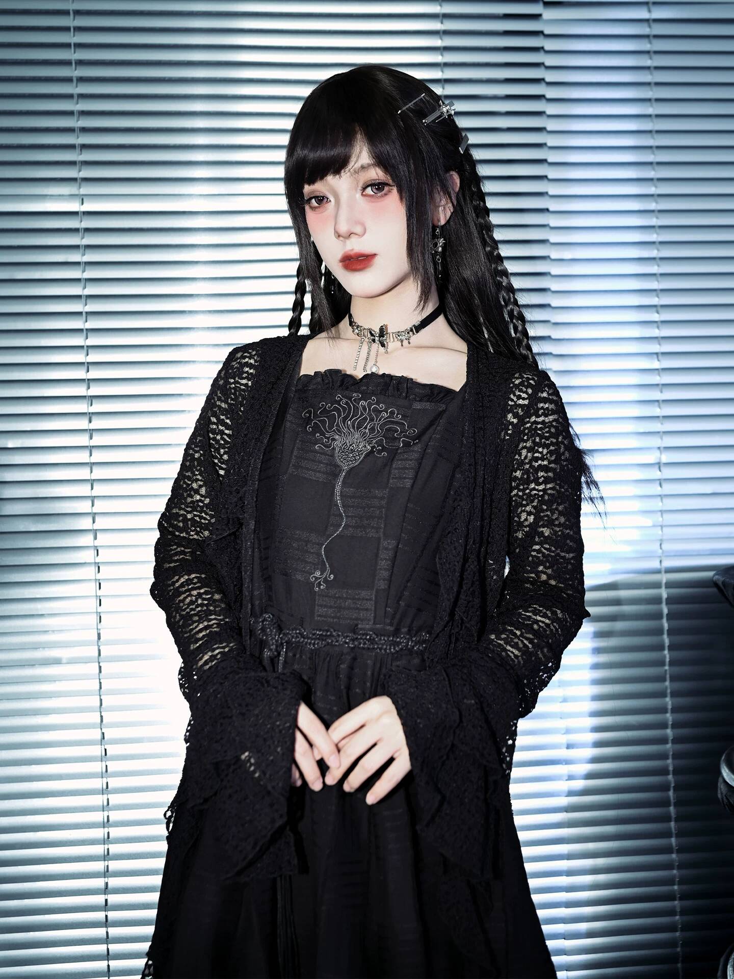 新しいクリノイド刺繍黒二重層芽ドレス女性夏のレジャーノースリ - Embroidery Skirt のレビューと価格