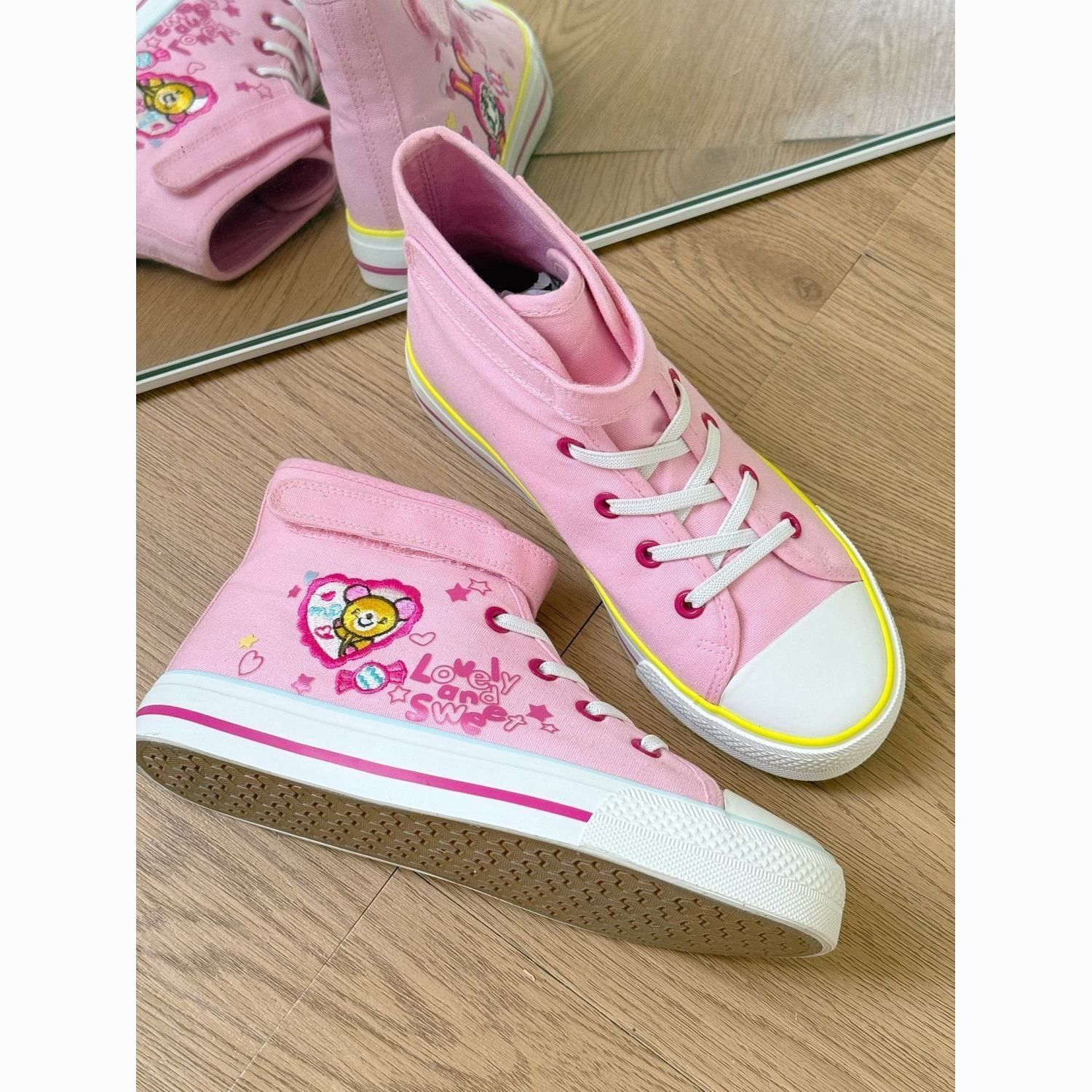 春秋新作オールマッチスイートガールハイカット身長アッププラム - Embroidery Fabric のレビューと価格