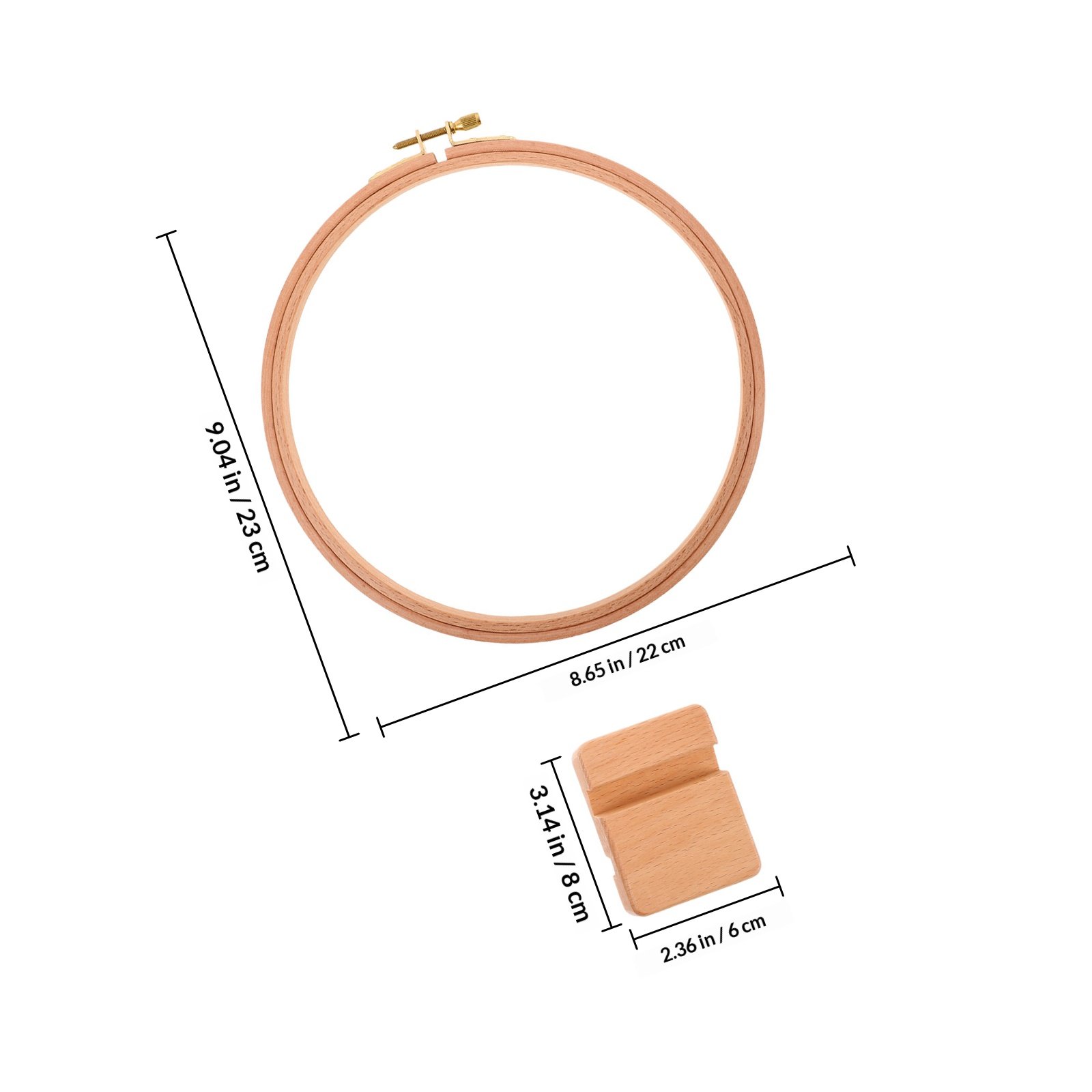 1セットの職人製木製刺繍枠スタンド、完全に調整可能な丸型フレ - Embroidery Hooping のレビューと価格