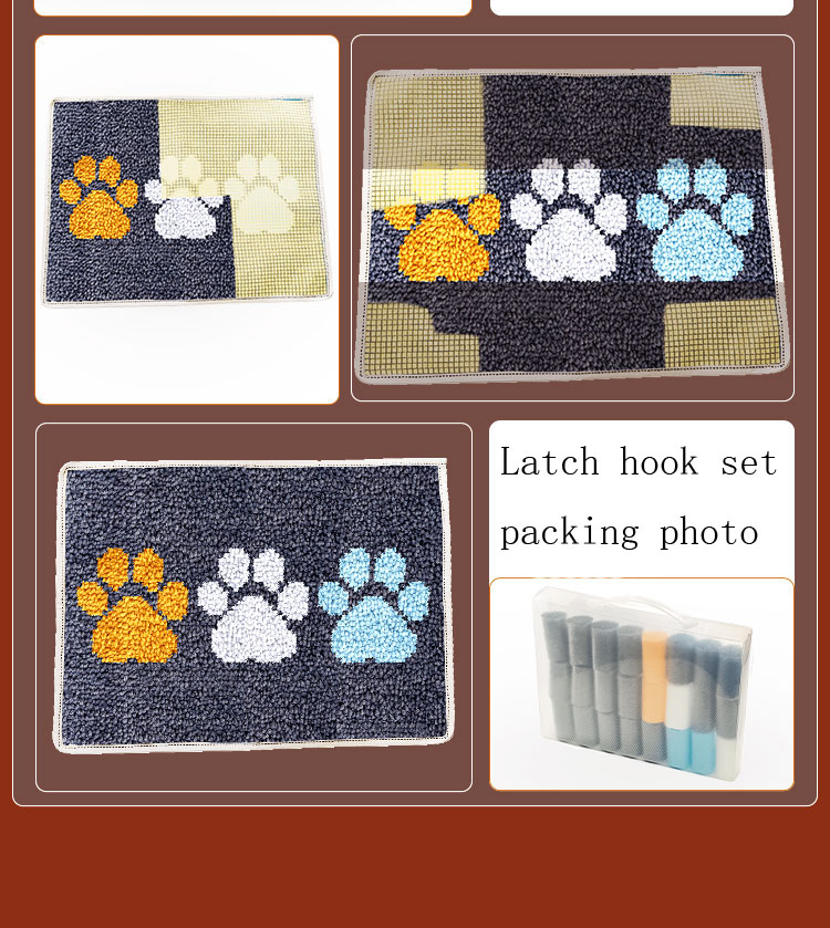 犬の刺canvasキャンバスのラッチフックキット、未完成のア - Printed Embroidery Kit のレビューと価格