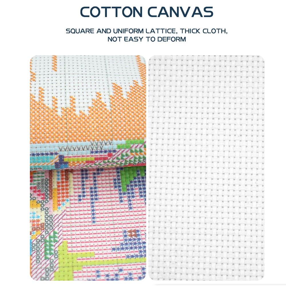 ニュースプリント済みクロスステッチキット、DMC糸付きスタン - Printed Embroidery Kit のレビューと価格
