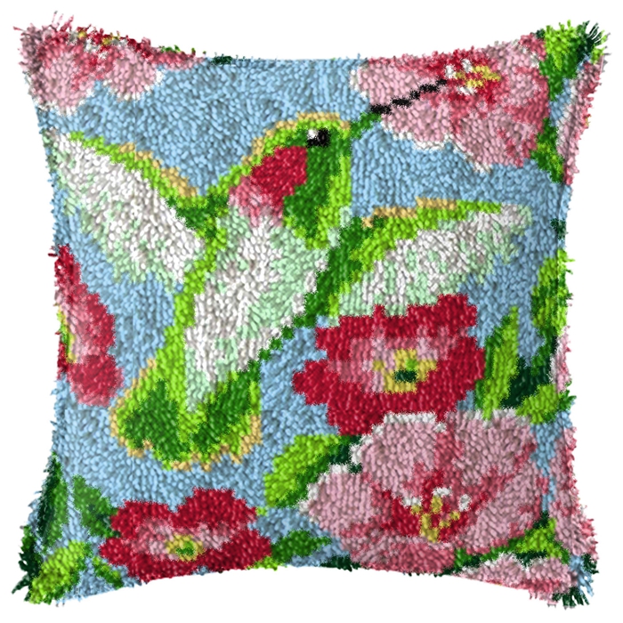スミルナフラワーラッチフックキットマットクッション枕 DIY - Printed Embroidery Kit のレビューと価格