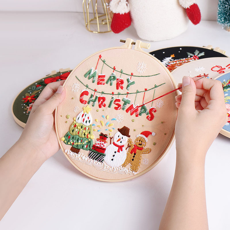 初心者のためのメリークリスマスDIY刺embroideryキ - Embroidery Xmas Kits のレビューと価格