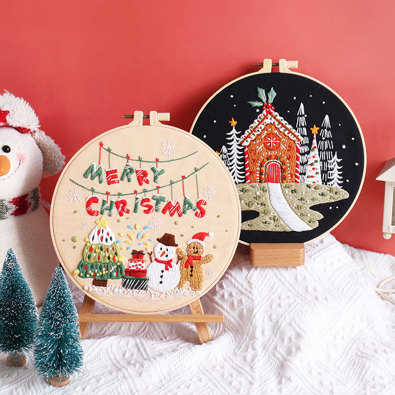 初心者のためのメリークリスマスDIY刺embroideryキ - Embroidery Xmas Kits のレビューと価格