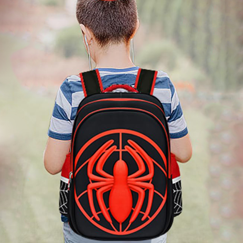 ファッション子供のバックパック子供男の子スクールバッグ赤と黒 - Printed Embroidery Kit のレビューと価格