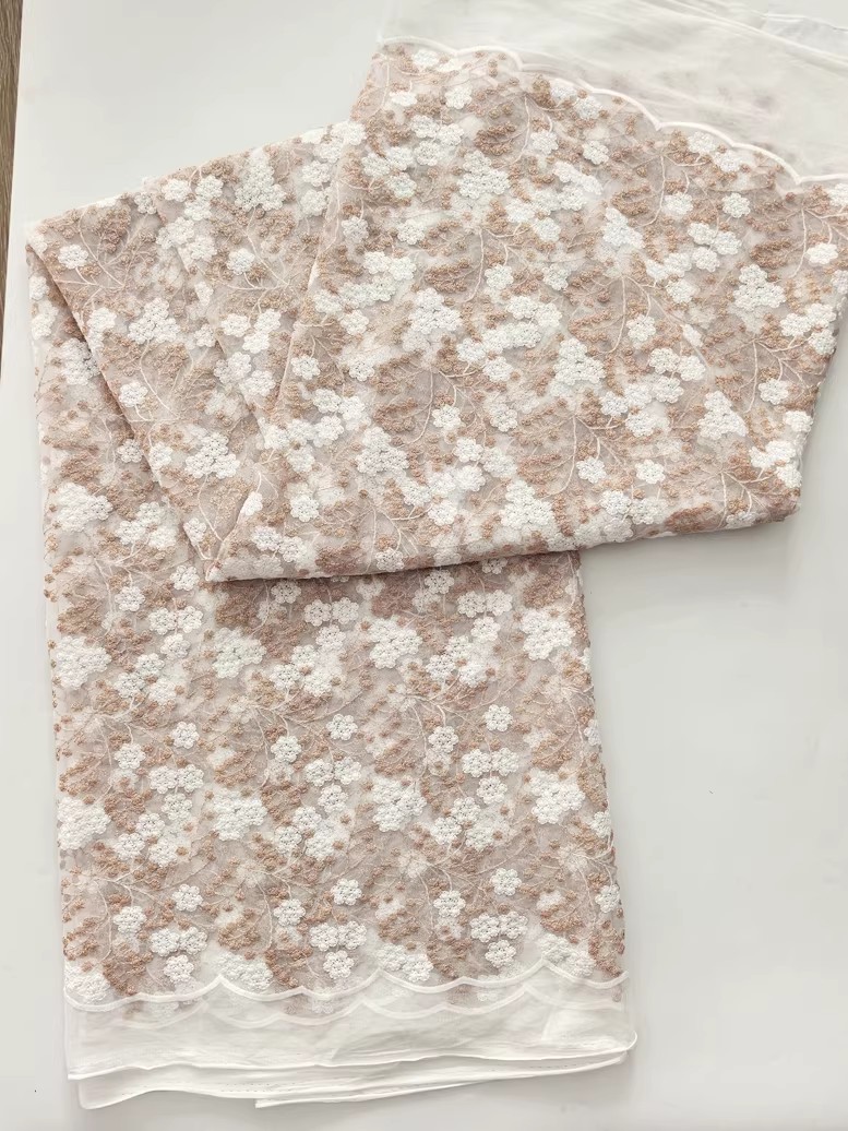 1ヤード3Dフラワー刺繍テラソフトメッシュ生地DIYチャイナ - Embroidery Skirt のレビューと価格