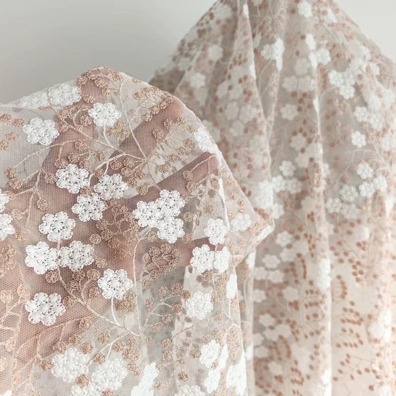 1ヤード3Dフラワー刺繍テラソフトメッシュ生地DIYチャイナ - Embroidery Skirt のレビューと価格