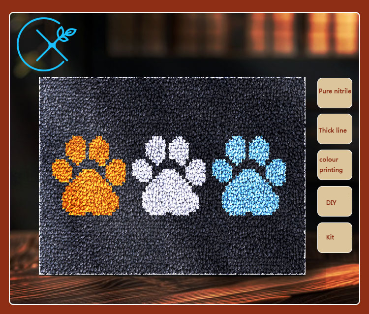 花新しいラッチフックキット敷物キャンバス印刷ラッチフック敷物 - Printed Embroidery Kit のレビューと価格