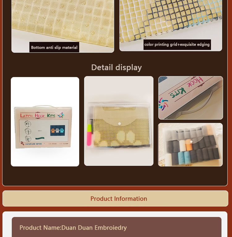 花新しいラッチフックキット敷物キャンバス印刷ラッチフック敷物 - Printed Embroidery Kit のレビューと価格