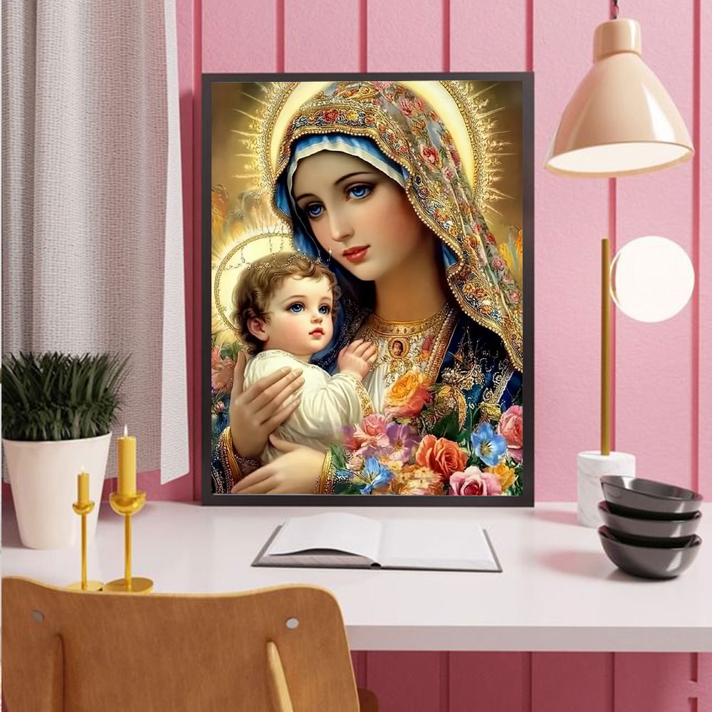 Huacan 5D DIY ダイヤモンドペインティング聖母マ - Embroidery Icon のレビューと価格
