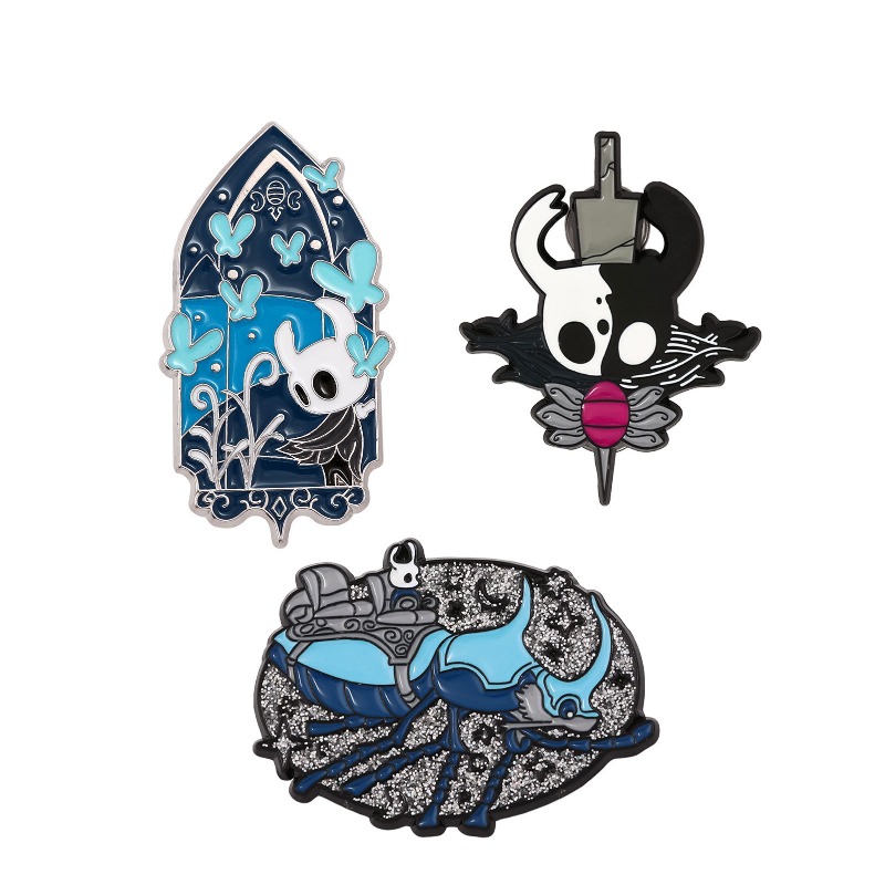 ホロウナイト合金製ドリップオイルエナメルブローチバッジ、装飾 - Embroidery Wallpaper のレビューと価格