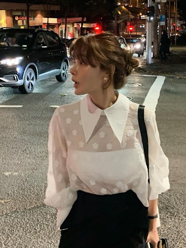 ユニークな女性のシックな純粋な欲望マイクロ透明バックスプリッ - Embroidery Unique Design のレビューと価格