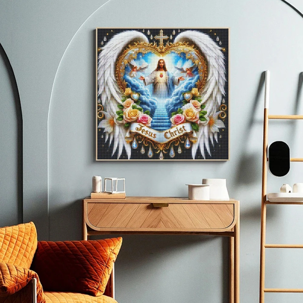 ジェサスダイヤモンド絵画,5D刺embroidery,モザイ - Embroidery Icon のレビューと価格