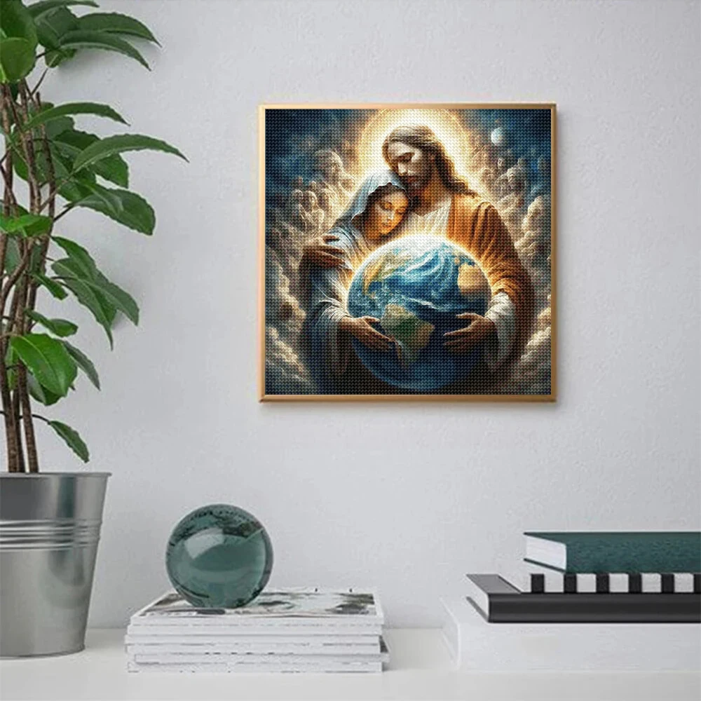 ジェサスダイヤモンド絵画,5D刺embroidery,モザイ - Embroidery Icon のレビューと価格