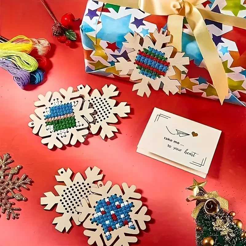12セットクロスステッチ吊り下げペンダントジンジャーブレッド - Embroidery Xmas Kits のレビューと価格