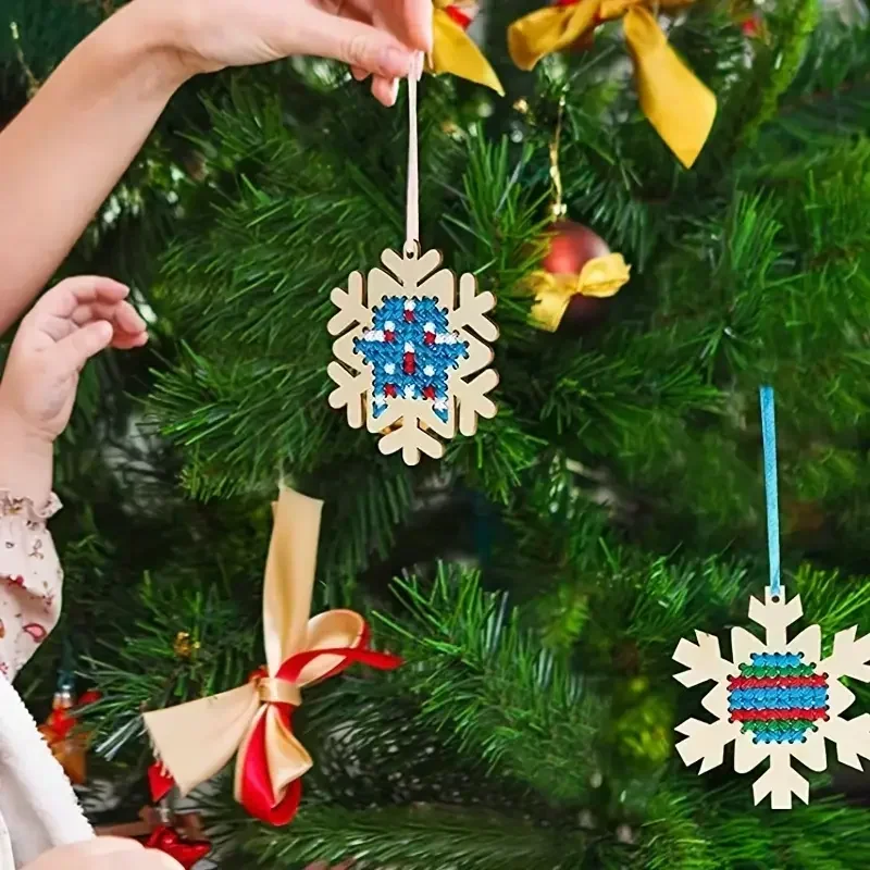 12セットクロスステッチ吊り下げペンダントジンジャーブレッド - Embroidery Xmas Kits のレビューと価格