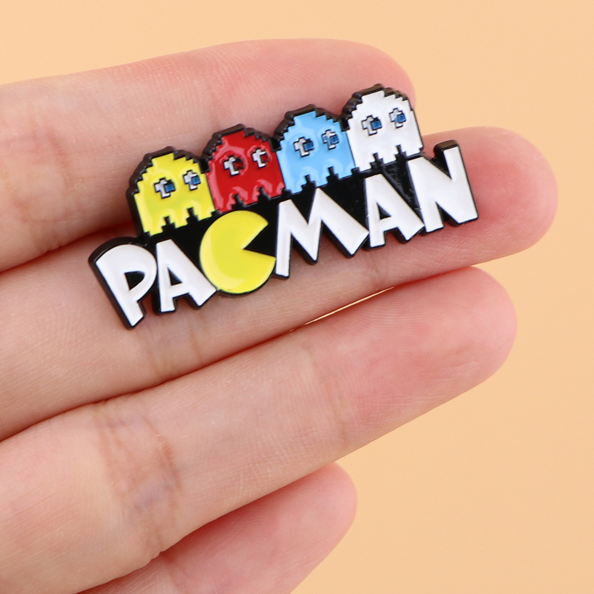 パックマンゲームブローチピンバッジ、クロスボーダー人気商品、 - Embroidery Icon のレビューと価格