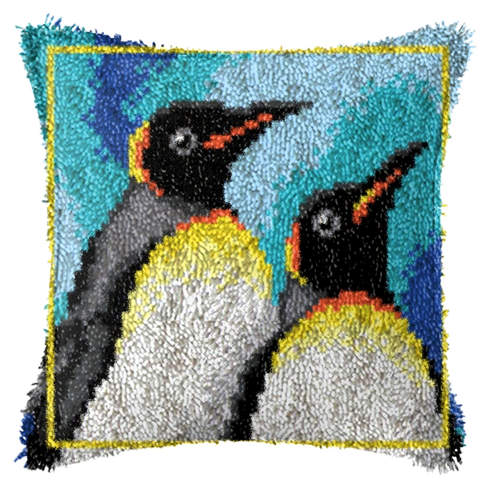 かわいい動物のラッチフックラグキット、プリント済みキャンバス - Printed Embroidery Kit のレビューと価格