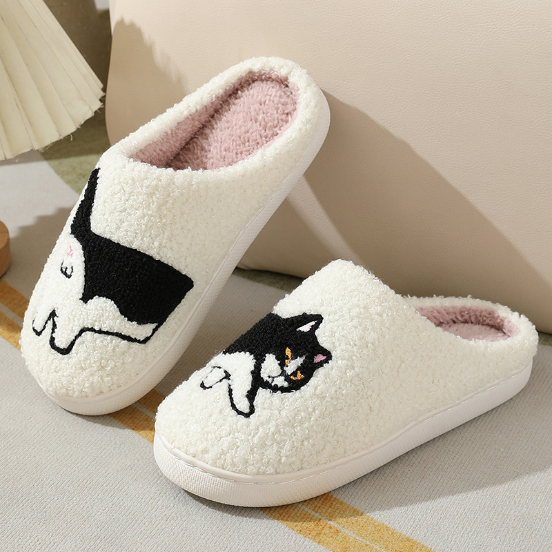 冬用プラッシュキュートダックスフンド刺繍ホームスリッパ レデ - Embroidery Fabric のレビューと価格